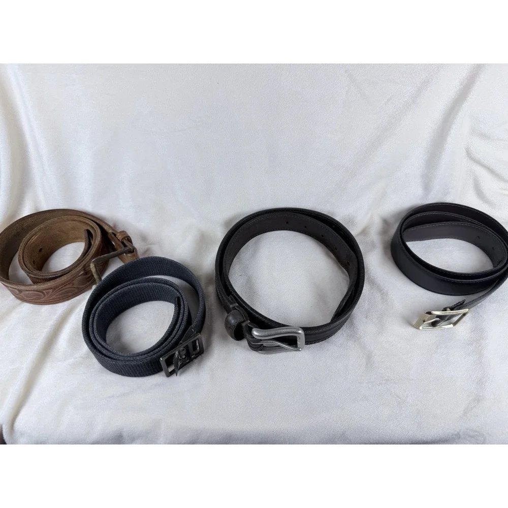 Vintage Men's Belt Lot Leather Western Casual Dress Mixed Sizes 6 Belts